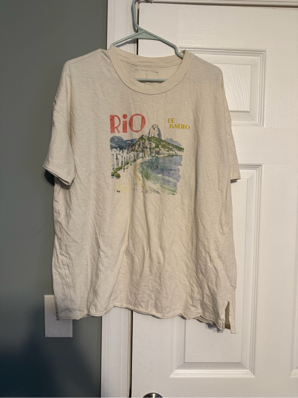 aerie Rio de Janeiro Graphic Tee - Cream, Red, Yellow